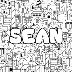 Coloraci&oacute;n del nombre SEAN - decorado ciudad
