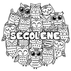 Coloraci&oacute;n del nombre S&Eacute;GOL&Egrave;NE - decorado b&uacute;hos