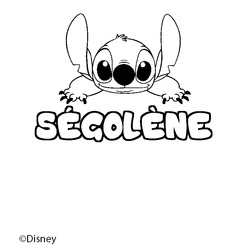 Coloraci&oacute;n del nombre S&Eacute;GOL&Egrave;NE - decorado Stitch