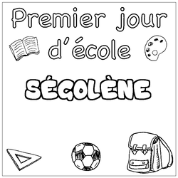 Coloraci&oacute;n del nombre S&Eacute;GOL&Egrave;NE - decorado primer d&iacute;a de escuela