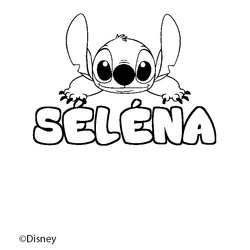 Coloraci&oacute;n del nombre S&Eacute;L&Eacute;NA - decorado Stitch