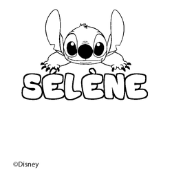 Coloraci&oacute;n del nombre S&Eacute;L&Egrave;NE - decorado Stitch