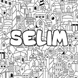 Coloraci&oacute;n del nombre SELIM - decorado ciudad