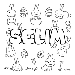 Coloraci&oacute;n del nombre SELIM - decorado Pascua