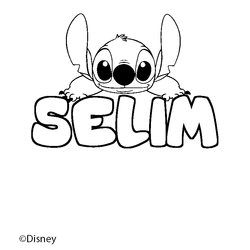 Coloraci&oacute;n del nombre SELIM - decorado Stitch