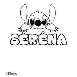 Coloraci&oacute;n del nombre S&Eacute;R&Eacute;NA - decorado Stitch