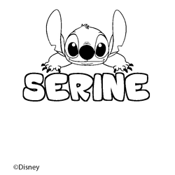 Coloraci&oacute;n del nombre SERINE - decorado Stitch