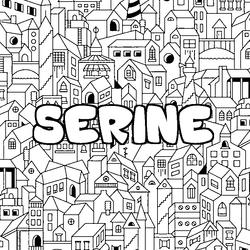 Coloraci&oacute;n del nombre SERINE - decorado ciudad