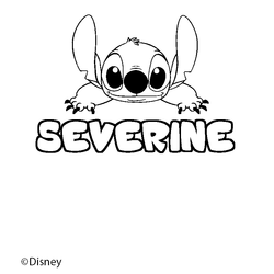Coloraci&oacute;n del nombre SEVERINE - decorado Stitch