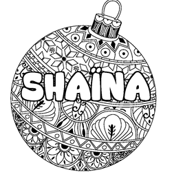Coloraci&oacute;n del nombre SHA&Iuml;NA - decorado bola de Navidad