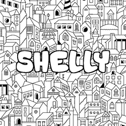 Coloraci&oacute;n del nombre SHELLY - decorado ciudad