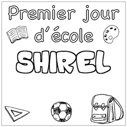 Coloraci&oacute;n del nombre SHIREL - decorado primer d&iacute;a de escuela