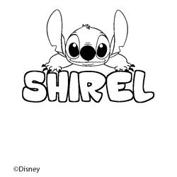 Coloraci&oacute;n del nombre SHIREL - decorado Stitch