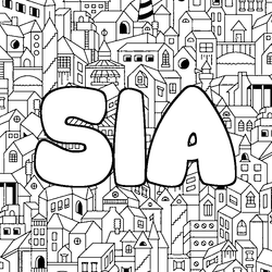 Coloraci&oacute;n del nombre SIA - decorado ciudad