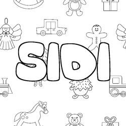 Coloraci&oacute;n del nombre SIDI - decorado juguetes