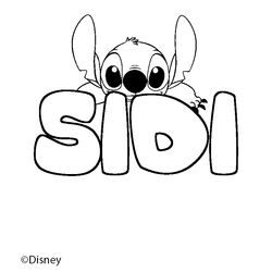 Coloraci&oacute;n del nombre SIDI - decorado Stitch
