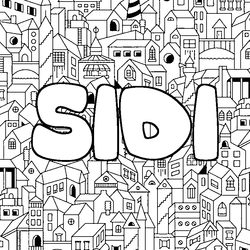 Coloraci&oacute;n del nombre SIDI - decorado ciudad