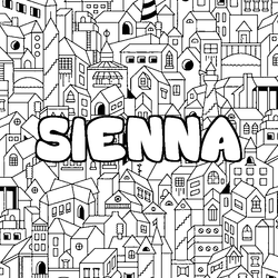 Coloraci&oacute;n del nombre SIENNA - decorado ciudad