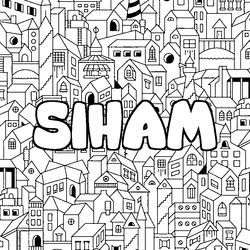 Coloraci&oacute;n del nombre SIHAM - decorado ciudad