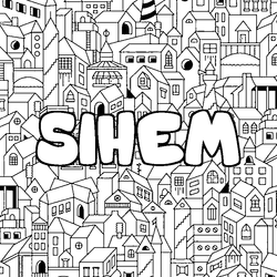 Coloraci&oacute;n del nombre SIHEM - decorado ciudad