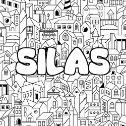 Coloraci&oacute;n del nombre SILAS - decorado ciudad