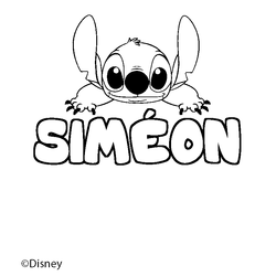 Coloraci&oacute;n del nombre SIM&Eacute;ON - decorado Stitch