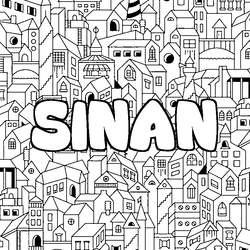 Coloraci&oacute;n del nombre SINAN - decorado ciudad