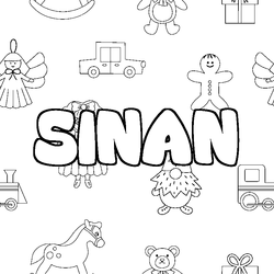 Coloraci&oacute;n del nombre SINAN - decorado juguetes