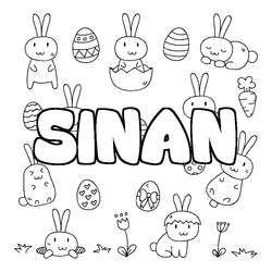 Coloraci&oacute;n del nombre SINAN - decorado Pascua