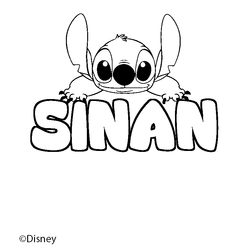 Coloraci&oacute;n del nombre SINAN - decorado Stitch
