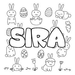 Coloraci&oacute;n del nombre SIRA - decorado Pascua