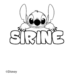 Coloraci&oacute;n del nombre SIRINE - decorado Stitch
