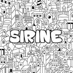 Coloraci&oacute;n del nombre SIRINE - decorado ciudad
