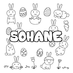 Coloraci&oacute;n del nombre SOHANE - decorado Pascua