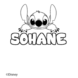 Coloraci&oacute;n del nombre SOHANE - decorado Stitch