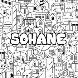 Coloraci&oacute;n del nombre SOHANE - decorado ciudad