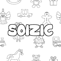 Coloraci&oacute;n del nombre SOIZIC - decorado juguetes