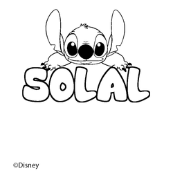 Coloraci&oacute;n del nombre SOLAL - decorado Stitch
