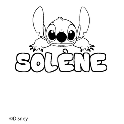 Coloraci&oacute;n del nombre SOL&Egrave;NE - decorado Stitch