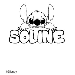 Coloraci&oacute;n del nombre SOLINE - decorado Stitch