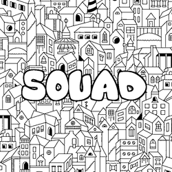 Coloraci&oacute;n del nombre SOUAD - decorado ciudad