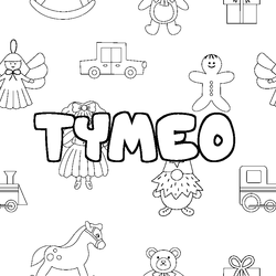 Coloraci&oacute;n del nombre TYMEO - decorado juguetes