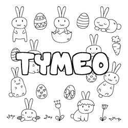 Coloraci&oacute;n del nombre TYMEO - decorado Pascua