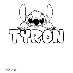 Coloraci&oacute;n del nombre TYRON - decorado Stitch