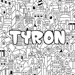 Coloraci&oacute;n del nombre TYRON - decorado ciudad