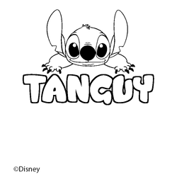 Coloraci&oacute;n del nombre TANGUY - decorado Stitch