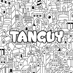 Coloraci&oacute;n del nombre TANGUY - decorado ciudad