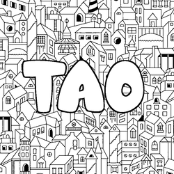 Coloraci&oacute;n del nombre TAO - decorado ciudad