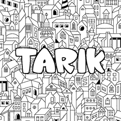 Coloraci&oacute;n del nombre TARIK - decorado ciudad