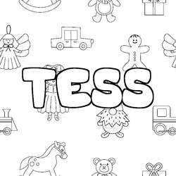 Coloraci&oacute;n del nombre TESS - decorado juguetes